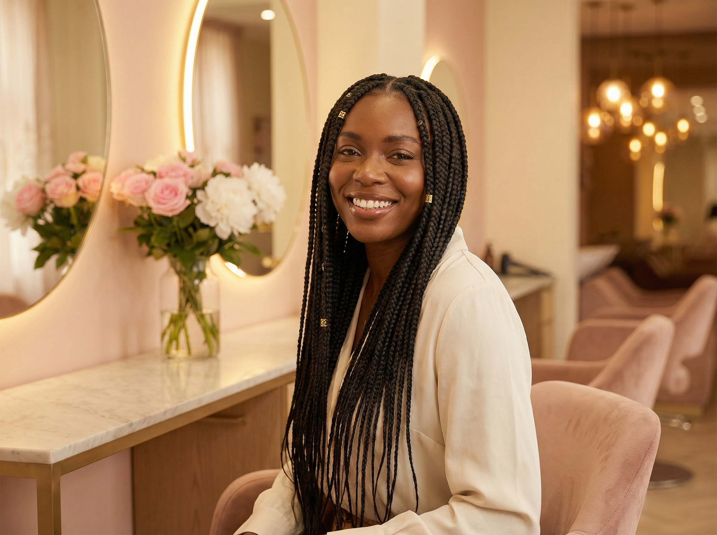 Beautiful box braids protective style